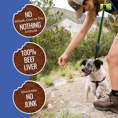 Smart Cookie Freeze Dried Beef Liver Bites - Single Ingredient Beef Liver Dog Treats - Low Calorie Training Treats for Dogs - 2oz Bag, 1 Pack