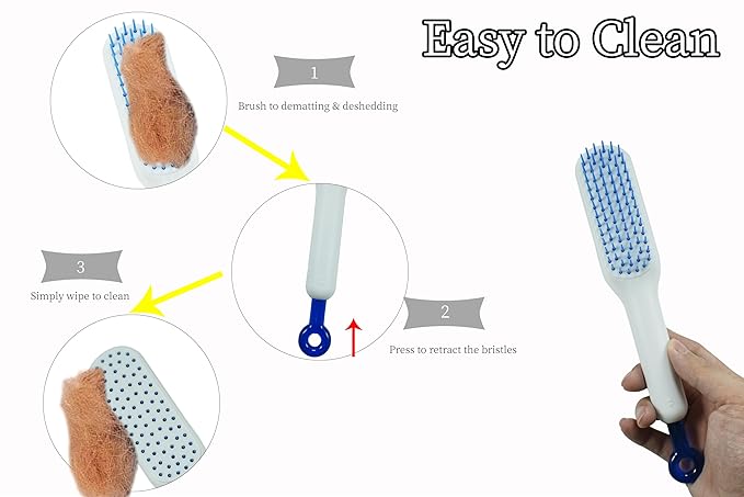 Stretchable Puppy Brush ï¼ Soft Dog Brush - Gentle Grooming Brush for Small Dogs, Perfect for Yorkie, Shih Tzu, Maltipoo ï¼_og Hair Remover Brush (White)