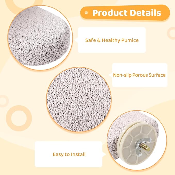 Dorakitten 8 Pcs Bird Perches, Creative Popsicle Bird Stands, Bird Beak Grinding Stones, Foot Claw Trimmers, Natural Chewing Toys for Small Birds, Budgies, Cockatiels, Lovebirds