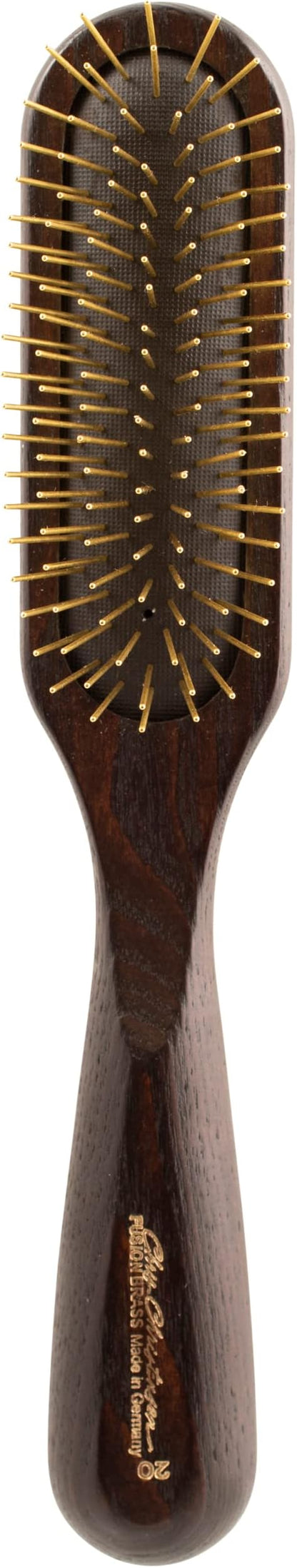 Chris Christensen 20 mm Oblong Pin Dog Brush, Fusion Series, Groom Like a Professional, Brass Pins, 100% Static Free, Ground and Polished Tips