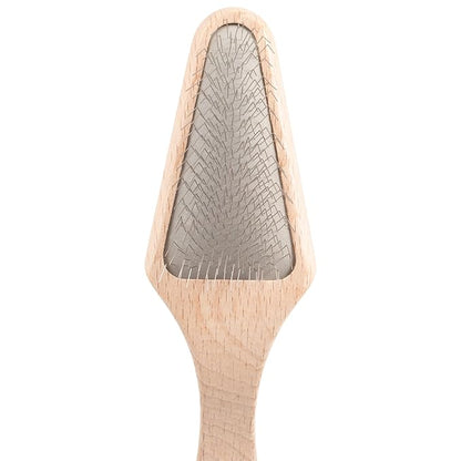 Chris Christensen Dog Brush, Mark V Triangle Slicker Brush, Groom Like a Professional, Stainless Steel Pins, Lightweight Beech Wood Body, Ground and Polished Tips