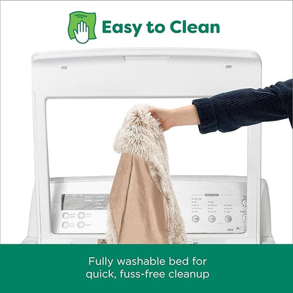 Furhaven Waterproof Throw Blanket for Dogs & Indoor Cats, Washable - Shaggy Plush Calming Long Faux Fur & Velvet Dog Blanket - Driftwood, Small