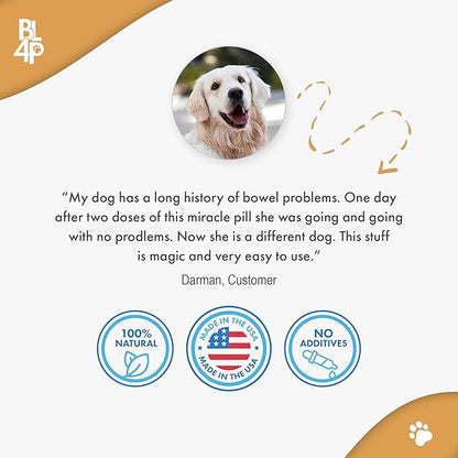 Dog Laxative Constipation Relief, Dog Stool Softener Remedy Eases Irregular Bowel Movements, Scooting & Rectal Itching; Supports Canine Digestion & Canine Gas Relief, 400 Odorless, Tasteless Pills