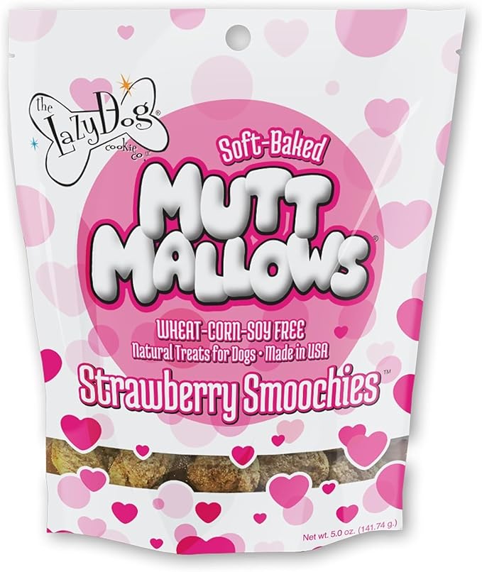 The Lazy Dog Cookie Co. Mutt Mallows Soft Baked Dog Treats, Wheat, Corn & Soy Free, Baked in The USA, 5 oz Cost Saving Variety Bundle (Pack of 3)