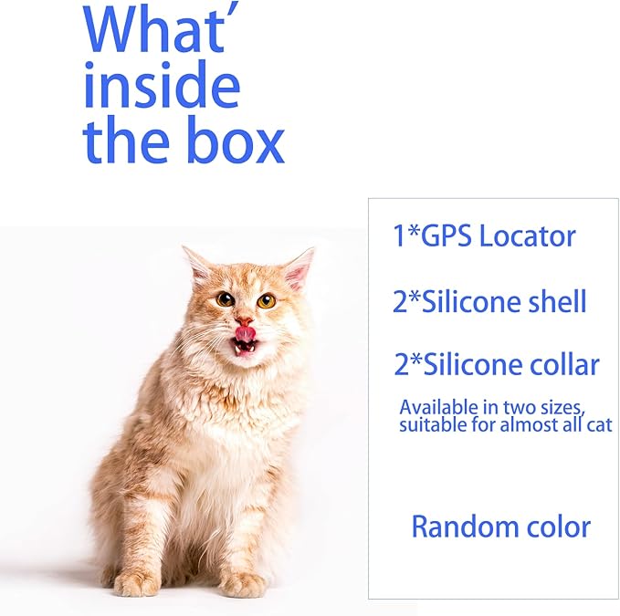 AirTag Pet Cat Tracker Collar & Equipped with Tracker; Airtag Holder; No Monthly Fees; Silicone Adjustable Collar; Not GPS Tracker; Very Soft
