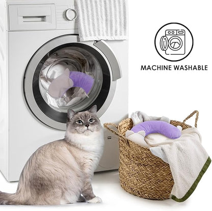 Dog Pillow,Pet Cat Pillow,Dog Pillows for Small Dogs,Dog Neck Pillow,Soft Kitten Pillow,Machine Washable Dog U-Shaped Pillow,Joint Relief Sleeping Improve for Pets, Purple,M