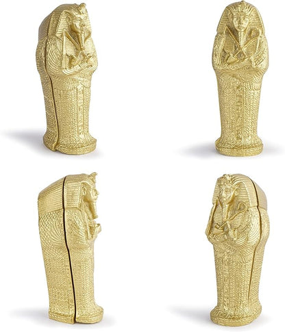 Aquarium Mummy Gold Coffin Decorations Egypt Fish Reptile Turtle Tank Décor Ornament Pet Gold