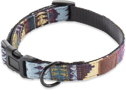 Embark Urban Dog Collar  Dog Collar Stylish & Durable Nylon Dog Collar for Large Dogs, Small Dogs & Medium Dogs.Comfortable Pet Collar Strong Buckles for Any Size Breed (Azure, Medium)