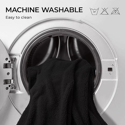 1 Pack 3 Calming Blankets Fluffy Premium Fleece Pet Blanket Soft Sherpa Throw for Dog Puppy Cat Black Medium (30_20'')