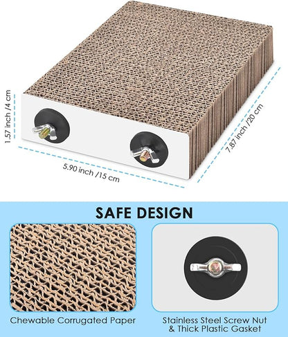 KATUMO Parrot Toys, 7 Inch Conure Shredder Foraging Toys Bird Perch Stand Cardboard Cockatiel Chew Toys for Parakeet Canary Conure Mynah Small Parrots