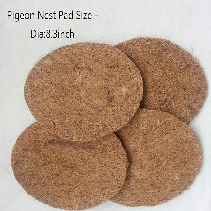 6PCS Pigeon Nest Bowl,Plastic Bird Nest Bird Cage Breeding Hatching Nest with 6PCS Coconut Palm Mat for Racing Pigeons, Doves,Quails and Small Birds,Pet Cage Supplies