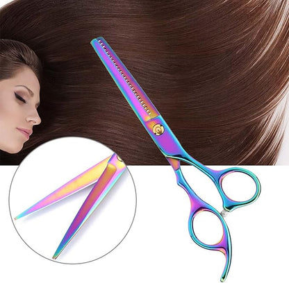 Dog Grooming Scissors Pet Hair Trimmer Thinning Cu,Azz Scilab Dog ScissorsProfessional Pet Dog Hair Cutting Scissors Grooming Hairdressing Shear Blue Thinning Shear(Colored scissors)