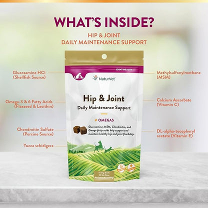 NaturVet Hip & Joint Soft Chew (Bag) 120 ct