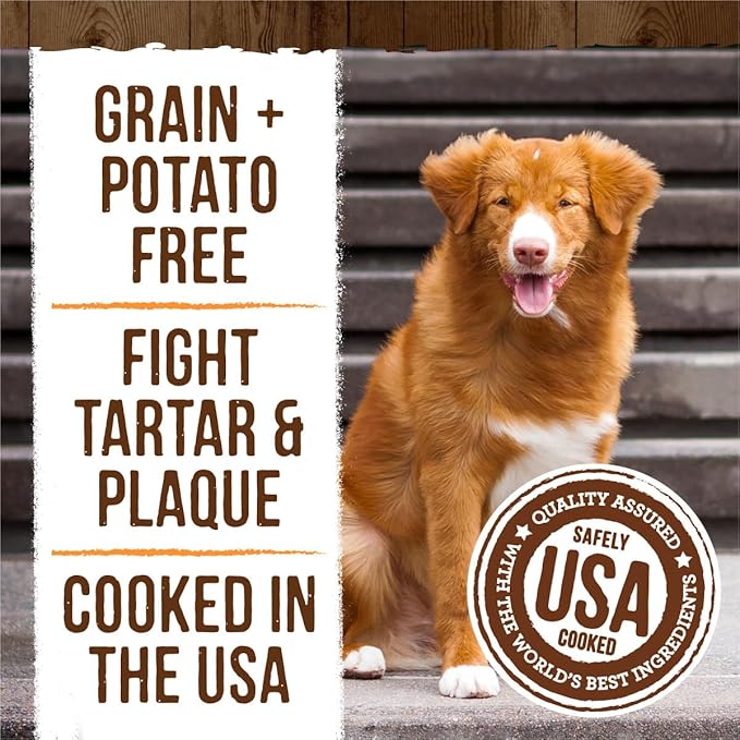 Merrick Fresh Kisses Natural Dental Chews, Treats Infused with Pumpkin and Cinnamon for Medium Dogs 25-50 Lbs - 1.9 lb. Box