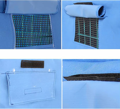 Dog Crate Cover Waterpoof Blue Pet Kennel Covers for Puppy Cat Indoor Outdoor Fit for 1 Door Wire Crate, 49.21x37.40x43.31 Inch