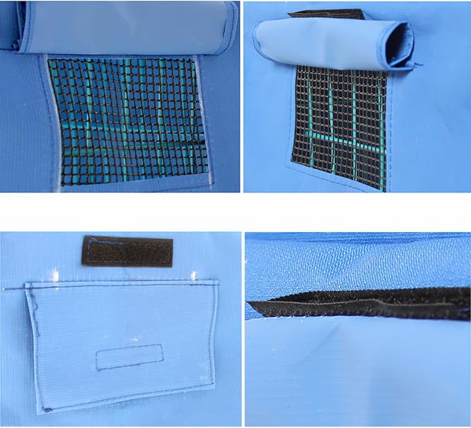 Dog Crate Cover Waterpoof Blue Pet Kennel Covers for Puppy Cat Indoor Outdoor Fit for 1 Door Wire Crate, 35.43x22.05x26.77 Inch