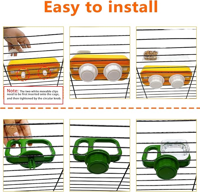 Hamiledyi Bird Perch Platform with Feeding Cup for Cage Window Perch Stand Feeder Bowl for Parakeets Conures Cockatiels Parrot Lovebird