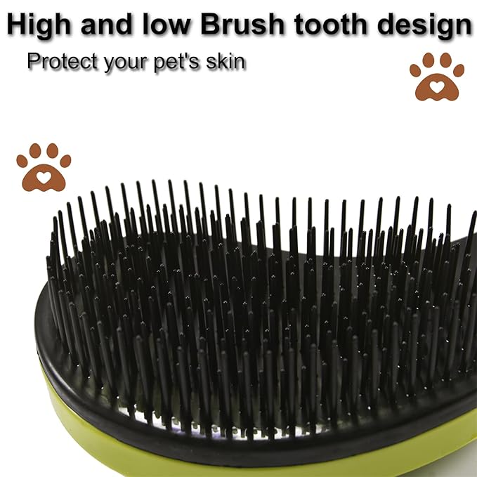 Puppy Brush, Soft Dog Brush for Grooming, Puppy Hair Remover Brush Comb, Grooming Tool for Poodles, Teddy, Yorkies, Maltese, Shih Tzu, Chihuahua, Yellow