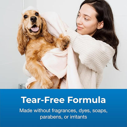 PetAg Fresh _ Clean Soothing & Sensitive Pet Shampoo - 18 oz - Hypoallergenic & Tearless Pet Shampoo for Dogs, Cats & Small Animals with Aloe & Vitamin E - Fragrance Free