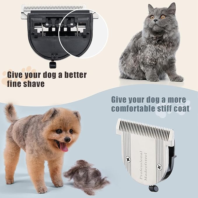 5 in 1 Fine Replacement Blades Compatible with Wahl Bravura Clipper Chromadoï¼_reativaï¼_igura Dog Clippers for Dogs Grooming ï¼_or Larger Animalsï¼