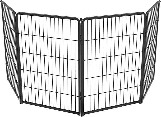 FXW Homeplus Dog Playpen for Indoor Use - Stress-Free and Safe Play, Heavy Duty 40 Inch 4 Panels Dog Pen for Medium and Large Dogs, Black_atented