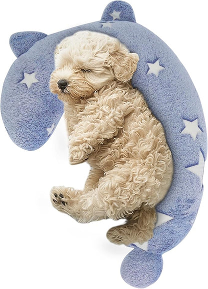 Dog Calming Pillow, Glow in The Dark Dog Put Head on, Soft Question Mark Pillows for Dogs, Kids, Adults, Washable Dog Bed Pillow, Cozy Dog Body Pillow Gifts (M Glow Blue)