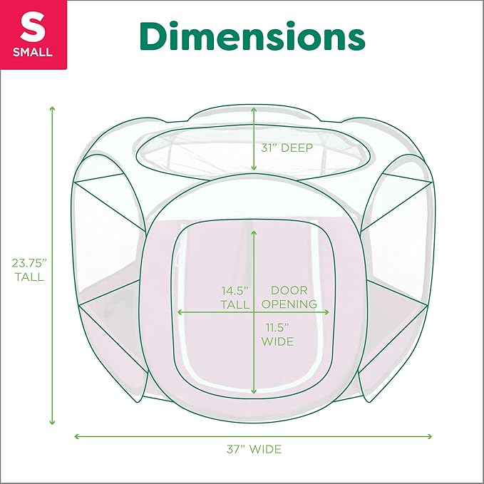 Furhaven Portable Dog Playpen Cat Tent, Pet Playground/Kennel Foldable Indoor Outdoor Zippered Puppy Crate - Purple, Small