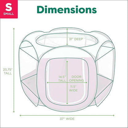 Furhaven Portable Dog Playpen Cat Tent, Pet Playground/Kennel Foldable Indoor Outdoor Zippered Puppy Crate - Purple, Small