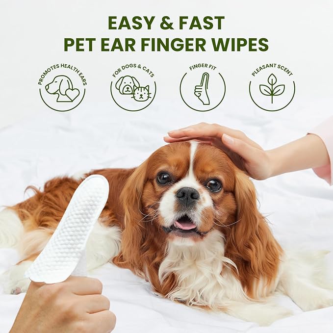 Pet Wipes for Dogs & Cats, Hypoallergenic Dog Eye Wipes Cleaner, Natural Cleaning Grooming Pet Wipes Gently Remove Stain (Ear Wipes 150 PCS, Aloe Scent)