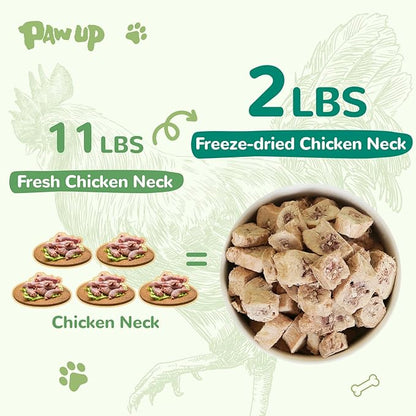 Freeze Dried Chicken Necks, Cat Food Toppers, Dog Treats Raw Healthy Training Treats, Only One Ingredient, High Protein, 4.2 oz