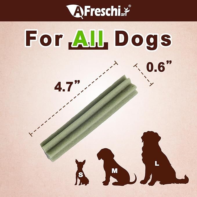 Afreschi Natural Soft Chicken Dental Chews with Chlorophyll 24 oz, Dog Treats, All Natural, Hypoallergenic & Grain-Free, High-Protein, Healthy & Easily Digestible, Soft Texture