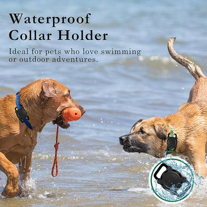 Dog Tracker, Pet Location Tracker with Collar Holder for Dogs Smart Tracking Device, MFi Certified, No Subscription, Precise & Waterproof,iOS Only,Work with Apple Find My (Black)
