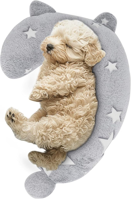 Dog Calming Pillow, Glow in The Dark Dog Put Head on, Soft Question Mark Pillows for Dogs, Kids, Adults, Washable Dog Bed Pillow, Cozy Dog Body Pillow Gifts (M Glow Gray)