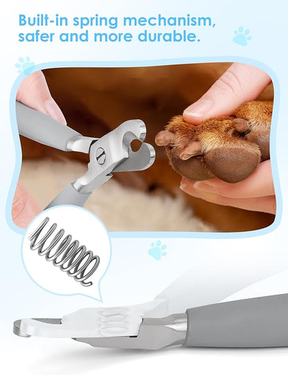 Heavy Duty Dog Nail Clippers -_uts Thick Nails Like Butter__pgraded Large Opening Professional Toenail Trimmer Razor Sharp Blade for Medium to Giant Breed (Gray)