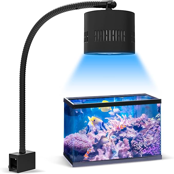Full Spectrum Aquarium Light, Adjustable Saltwater Fish Tank Light for Reef, Coral, Nano Aquarium Tank Supports 4 Channels WiFi and Remote Controller (Reef s-120)