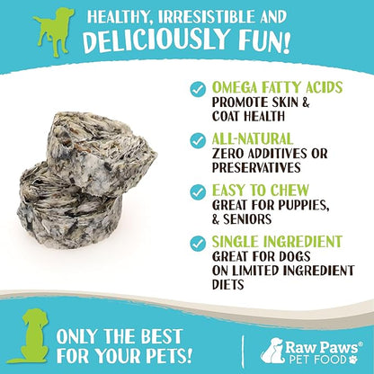 Raw Paws Cod Skin Rolls for Dogs, 5-oz  Icelandic Cod Skins for Dogs - Fish Skins for Dogs - Fish Skin Chews for Dogs - Cod Skin Dog Treats - Cod Treats for Dogs - Dried Fish Dog Treats - Fish Treats