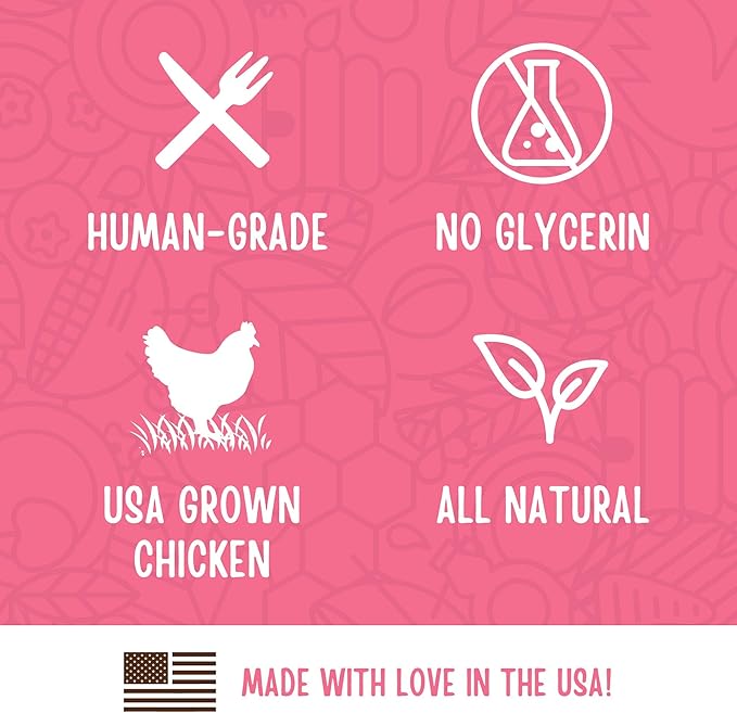 Full Moon Chicken Strips Healthy All Natural Dog Treats Human Grade Made in USA Grain Free, 1.5 Pound (Pack of 2)