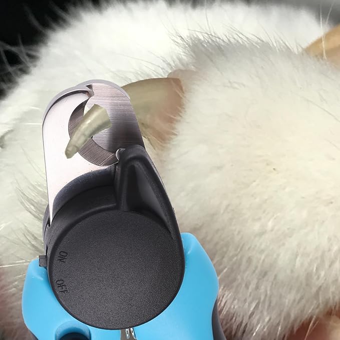 WIGERLON Dog Nail Clippers with Light,Pet Nail Clippers for Large Dog or cat,Dog Nail Trimmers with Quick Sensor Light, Blue