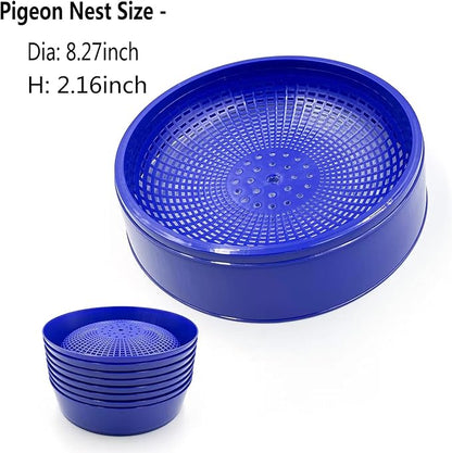 6PCS Pigeon Nest Bowl,Plastic Bird Nest Bird Cage Breeding Hatching Nest with 6PCS Coconut Palm Mat for Racing Pigeons, Doves,Quails and Small Birds,Pet Cage Supplies