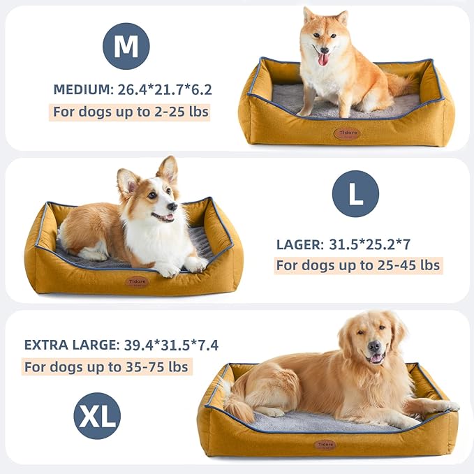Orthopedic Dog Beds for Medium Large Dogs, Durable Egg Crate Foam Sofa Dog Bed wit Washable Removable Cover,Waterproof Lining and Nonskid Bottom,Pet Bed for Small Dogs