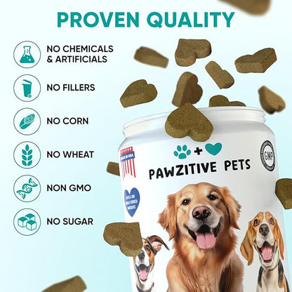 Dog Calming Chews for Anxiety Relief - Hemp Calming Chews for Dogs - 120 Soft Treats - Stress, Separation - USA Product - Melatonin, Passion Flower, Chamomile