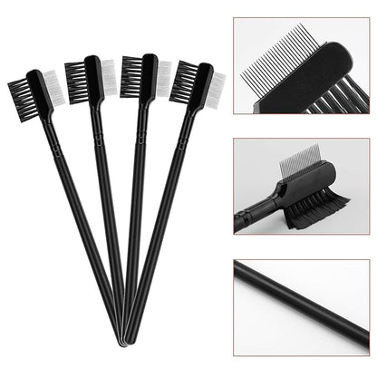 LUTER 4 Pcs Tear Stain Remover Comb Dog Flea Comb Double-Sided Multifunctional Dog Eye Comb Brush Pets Grooming Comb for Dogs Cats Removing Crust and Mucus