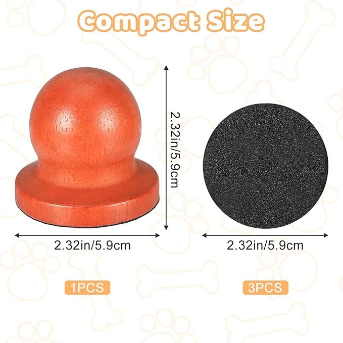 Dog Nail File Board with 3pcs Replaceable Sandpaper, Wooden Dog Nail Scratch Board Pad, Puppy Stress-Free Training Claw Care Emery Pad Treat Box Trimmers Accessories(Orange)