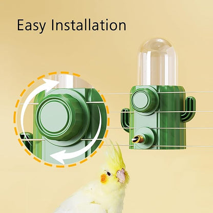 Hanging Small Animal Pet Feeder Set for Cage, Food Bowl and Gravity Water Dispenser with 3 Different Nozzles for Dog Cat Rabbit Bird Guinea Pigs Chinchilla Ferret Hedgehog