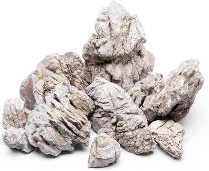 SubstrateSource Natural Stone for Aquarium, Terrarium, Paludarium, Reptile Enclosures - Set of Decorative Rocks for Landcapes, Aquascaping, Fish Tank Decor (Elephant Skin Stone, 30 Pounds, 2-8")