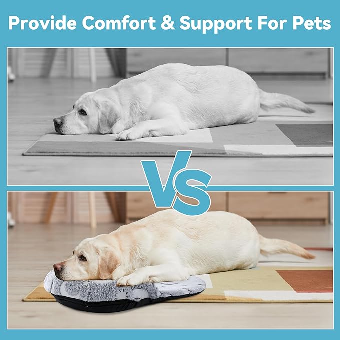 MABOZOO Dog Bolster Pillow, Glow in The Dark Dog Calming Pillow Dog Neck Pillow with Washable Cover, Dog Bed Pillow Pet Pillow for Large, Medium Dog & Cat (20 * 13 in)