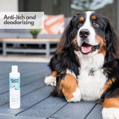 Mighty Mutt Soothing Dog Shampoo and Conditioner – Pet Friendly | Deodorizes Smelly Dogs | Detangles | Natural, Hypoallergenic & Anti-Itch Dog Shampoo Sensitive Skin – Fresh Breeze | 9 fl oz