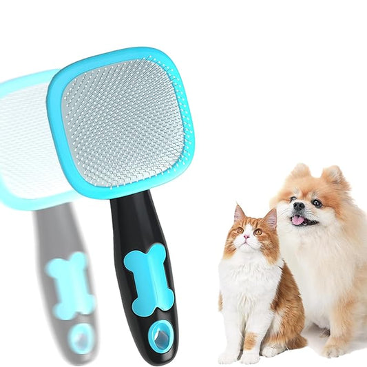 Dog Brush and Cat Brush, Pet Grooming Brush Gently Cleans Pin Brush for Hair Removal Cat and Dog Hair Brush for Small Dogs Yorkshire Terrier Pomeranian Poodle and Cat