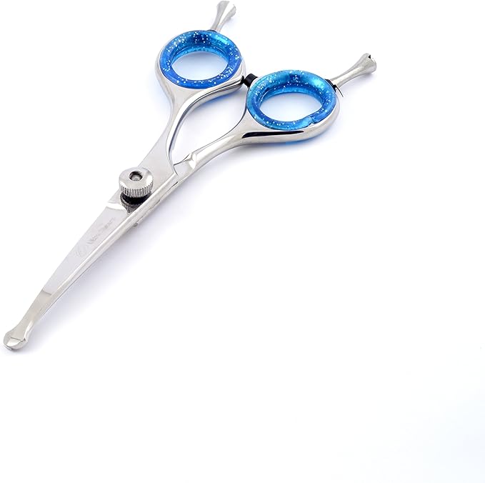 5" Curved Professional Pet Grooming Scissors, Ball Round Tip, Bright Polish Finish