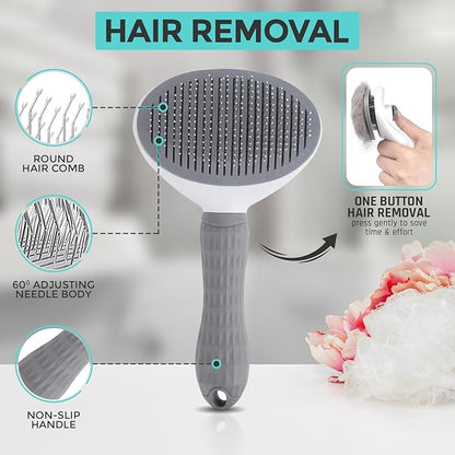 6 in 1 Dog Washing Kit for Dogs & Cats - Dog Bath Brush, Dog Shampoo Brush, Dog Scrubber for Bath, Dog Washing Gloves and Mittens for Short/Long Haired Dog/Cat - A Complete Grooming Kit for Your Pets